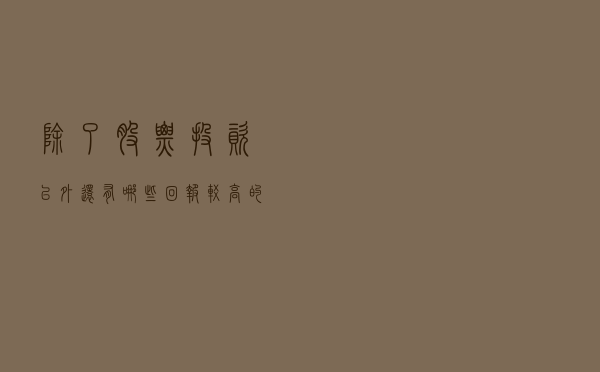 除了股票投资以外，还有哪些回报较高的理财产品？