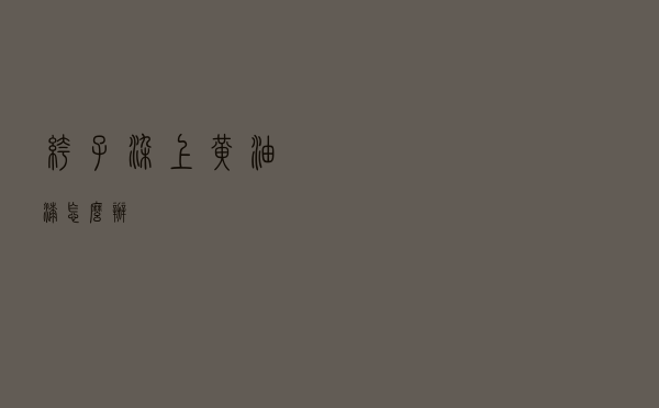 裤子染上黄油漆怎么办