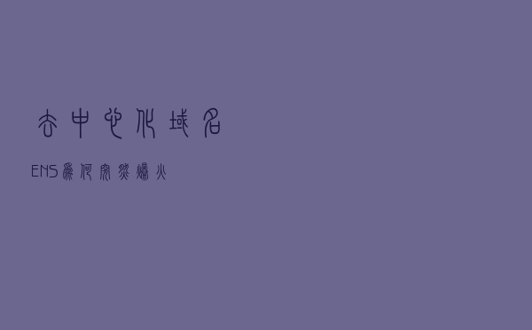 去中心化域名ENS为何突然爆火？