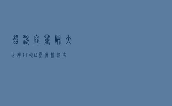 这款容量最大可达1T的