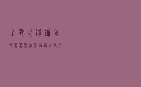 上海市杨浦区忻某某与徐某道路交通事故纠纷调解案