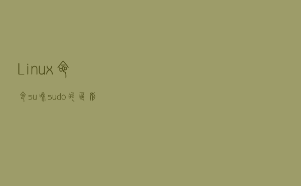 Linux 命令 su 和 sudo 的区别？