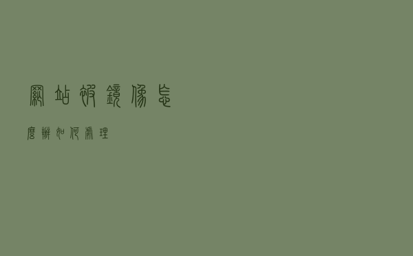 网站被镜像怎么办？如何处理？