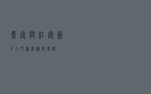 黑客与红客｜新手入门渗透测试思路