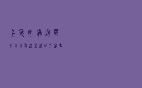上海市静安区马某某与沈某道路交通事故纠纷调解案