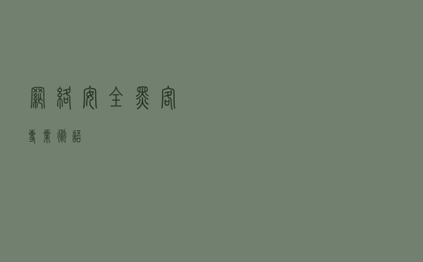 网络安全（黑客）专业术语