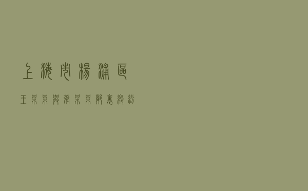 上海市杨浦区王某某与张某某邻里纠纷调解案