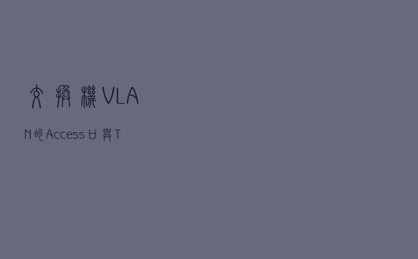 交换机VLAN的Access口与Trunk口详解