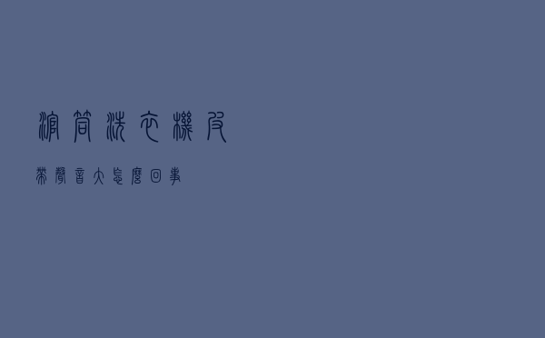 滚筒洗衣机皮带声音大怎么回事