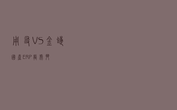 用友VS金蝶，国产ERP龙虎斗