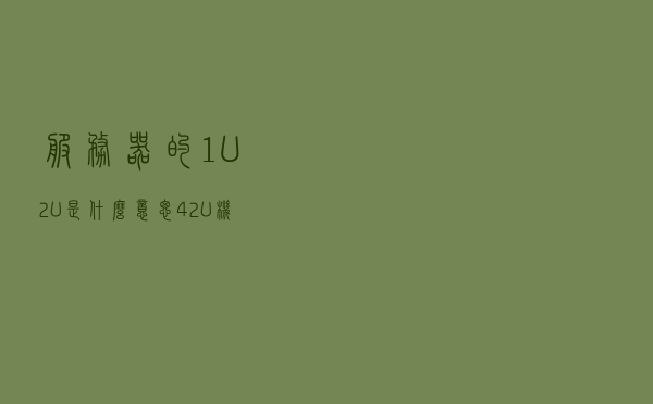 服务器的1U、2U是什么意思？42U机柜可以放多少台服务器？