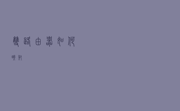 双路由器如何映射