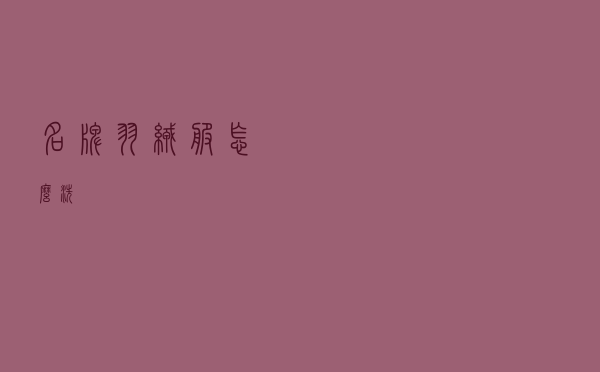 名牌羽绒服怎么洗