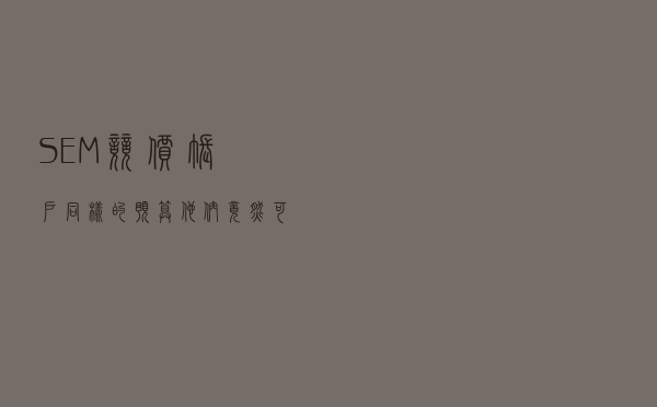 SEM竞价账户同样的预算，他们竟然可以做到这些？