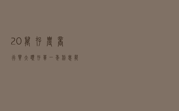 20万存农商行，买大额存单，一年利息能有多少？