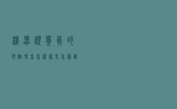 机器视觉真的很难吗？看看图像是怎样载入的