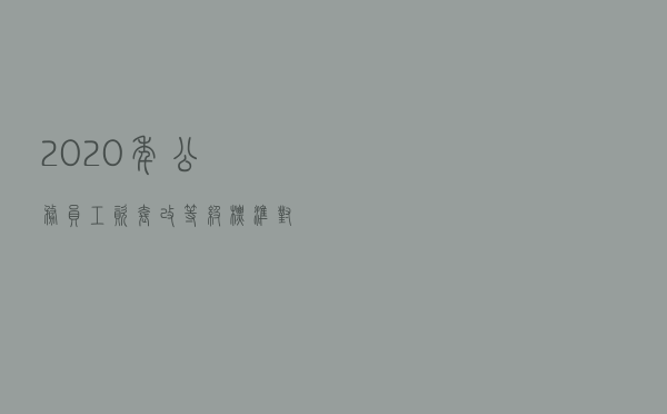 2020年公务员工资套改等级标准对照表