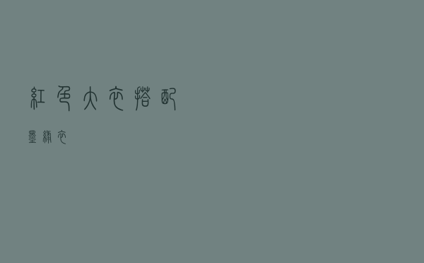 红色大衣搭配墨绿衣