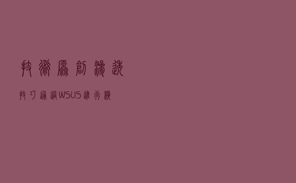 【技术原创】渗透技巧——通过WSUS进行横向移动