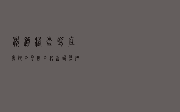 税务稽查到底为何查？怎么查？翻旧账能翻多少年？