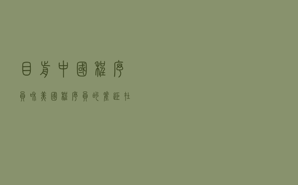 目前中国程序员和美国程序员的差距在哪里？