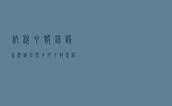 纳税申报错误怎么办？别慌！手把手教您网上更正申报
