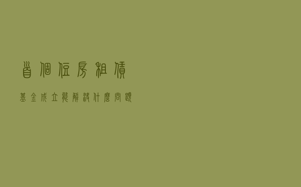 首个住房租赁基金成立，能解决什么问题？