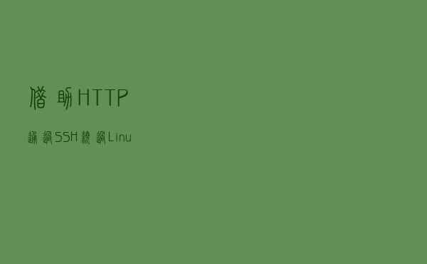 借助 HTTP 通过 SSH 绕过 Linux 防火墙