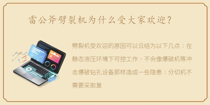 雷公斧劈裂机为什么受大家欢迎？