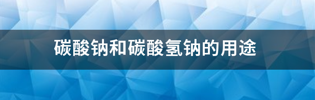 碳酸钠和碳酸氢钠的用途 小苏打的作用与用途