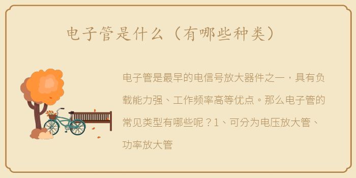 电子管是什么（有哪些种类）