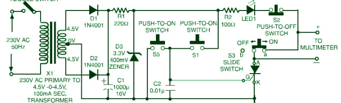 简易晶体管测试仪原理图_一个简单的晶体管测试仪电路图