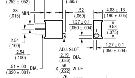 3296电位器pcb封装_3296w电位器封装尺寸与3296w外壳介绍